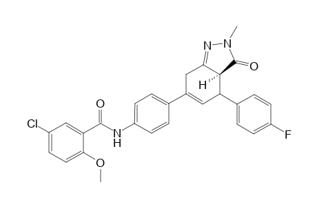 N(1)-{4'-[3"-Oxo-4"-(p-fluorophenyl)-3",3"a,4",5"-tetrahydro-2"-methyl-(2H)-6"-indazolyl)]phenyl}-5-chloro-2-methoxybenzamide