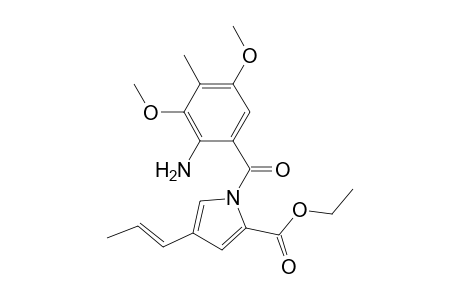 Ethyl 1-(2-amino-4-methyl-3,5-dimethoxybenzoyl)-(E)-4-(1-propenyl)pyrrole-2-carboxylate