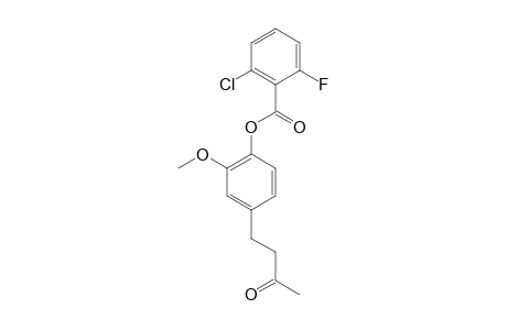 4-(4-hydroxy-3-methoxyphenyl)-2-butanone, 2-chloro-6-fluorobenzoate (ester)