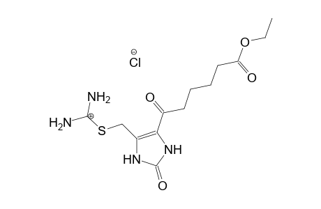 2-((5-(6-ethoxy-6-oxohexanoyl)-2-oxo-2,3-dihydro-1H-imidazol-4-yl)methyl)isothiouronium chloride