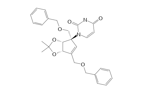 (+/-)-1-[1,6-DI-O-BENZYL-3,4-O-ISOPROPYLIDENE-2A,5-DIDEHYDRO-2A-CARBA-BETA-PSICOFURANOSYL]-URACILE