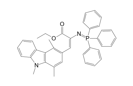 Ethyl .alpha.-[(triphenylphosphoranylidene)amino]-.beta.[3-(1,4,9-trimethyl)carbazoyl]acrylate