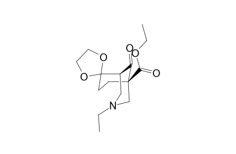 (1R*,5R*)-Ethyl 3-ethyl-9-oxo-3-azaspiro[bicyclo[3.3.1]nonane-6,2'-[1,3]dioxolane]-1-carboxylate