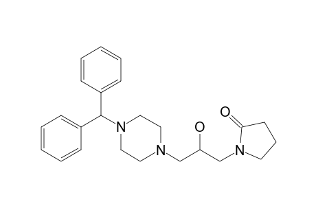 1 -[2 -Hydroxy-3 -[4 -(diphenylmethyl)piperazin-1 -yl]propyl]pyrrolidin-2 -one hydrochloride