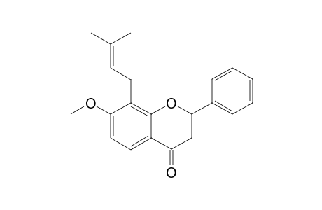 2,3-Dihydro-7-methoxy-8-(3-methylbut-2-enyl)-2-phenyl-4H-1-benzopyran-4-one