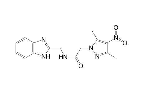 1H-Pyrazole-1-acetamide, N-(1H-1,3-benzimidazol-2-ylmethyl)-3,5-dimethyl-4-nitro-