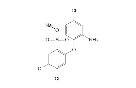 2-(2-amino-4-chlorophenoxy)-4,5-dichlorobenzenesulfonic acid, sodium salt