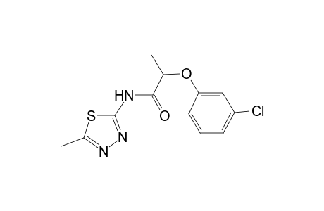 2-(3-chlorophenoxy)-N-(5-methyl-1,3,4-thiadiazol-2-yl)propanamide