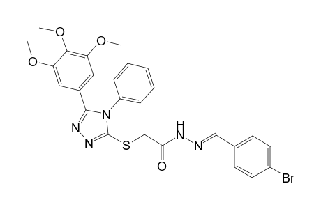 N'-[(E)-(4-bromophenyl)methylidene]-2-{[4-phenyl-5-(3,4,5-trimethoxyphenyl)-4H-1,2,4-triazol-3-yl]sulfanyl}acetohydrazide