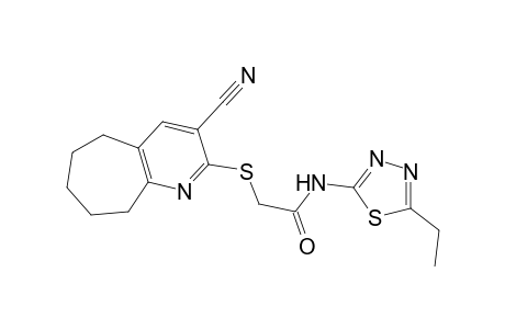2-(3-Cyano-6,7,8,9-tetrahydro-5H-cyclohepta[b]pyridin-2-ylsulfanyl)-N-(5-ethyl-[1,3,4]thiadiazol-2-yl)-acetamide