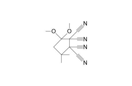 2,2,3,3-Tetracyano-4,4-dimethyl-1,1-dimethoxy-cyclopentane