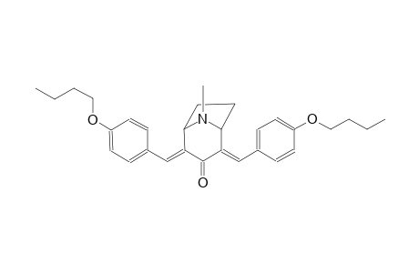 8-azabicyclo[3.2.1]octan-3-one, 2,4-bis[(4-butoxyphenyl)methylene]-8-methyl-, (2E,4E)-