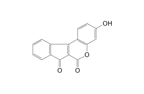 3-(2,4-dihydroxyphenyl)-1-oxo-2-indnencarboxylic acid, delta-lactone