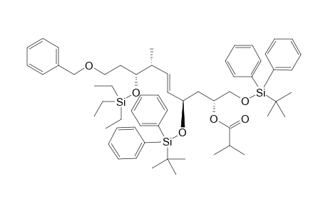 (6R,8R,11R,12R,E)-12-(2-(Benzyloxy)ethyl)-8-((tert-butyldiphenylsilyl)oxy)-14,14-diethyl-2,2,11-trimethyl-3,3-diphenyl-4,13-dioxa-3,14-disilahexadec-9-en-6-yl isobutyrate