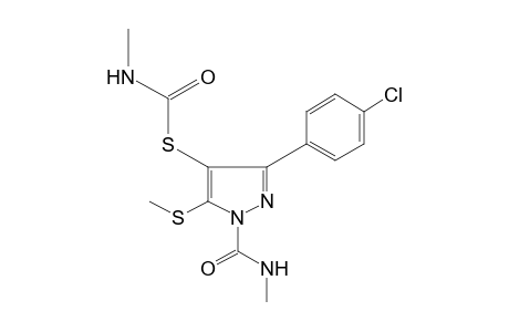 3-(p-chlorophenyl)-4-mercapto-N-methyl-5-(methylthio)pyrazole-1-carboxamide, methyl carbamate (ester)