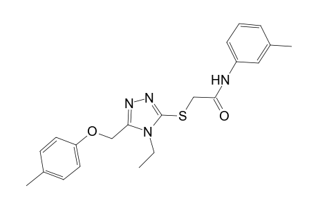 2-({4-ethyl-5-[(4-methylphenoxy)methyl]-4H-1,2,4-triazol-3-yl}sulfanyl)-N-(3-methylphenyl)acetamide