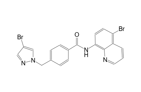 4-[(4-bromo-1H-pyrazol-1-yl)methyl]-N-(5-bromo-8-quinolinyl)benzamide