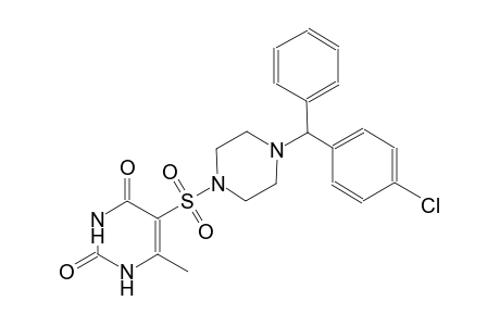 2,4(1H,3H)-pyrimidinedione, 5-[[4-[(4-chlorophenyl)phenylmethyl]-1-piperazinyl]sulfonyl]-6-methyl-