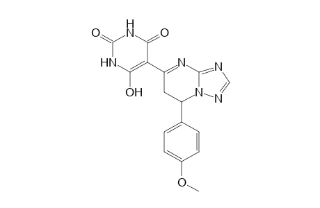 5-[6-Hydroxy-1H-pyrimidine-2,4-dion-5-yl]-7-(4-methoxyphenyl)-6,7-dihydro-1,2,4-triazolo[1,5-a]pyrimidine