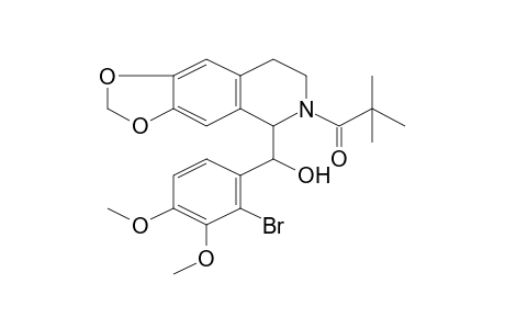 1,3-Dioxolo[4,5-g]isoquinoline-5-methanol, .alpha.-(2-bromo-3,4-dimethoxyphenyl)-6-(2,2-dimethyl-1-oxopropyl)-5,6,7,8-tetrahydro-, (R*,S*)-(.+-.)-