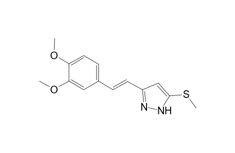 5-METHYLTHIO-3-[2-(3,4-DIMETHOXYPHENYL)-ETHENYL]-PYRAZOLE