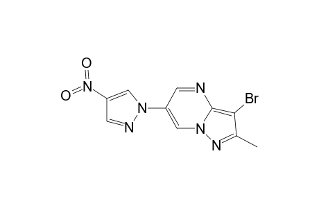 Pyrazolo[1,5-a]pyrimidine, 3-bromo-2-methyl-6-(4-nitro-1-pyrazolyl)-