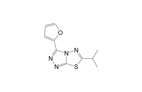 [1,2,4]triazolo[3,4-b][1,3,4]thiadiazole, 3-(2-furanyl)-6-(1-methylethyl)-