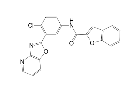 N-(4-chloro-3-[1,3]oxazolo[4,5-b]pyridin-2-ylphenyl)-1-benzofuran-2-carboxamide