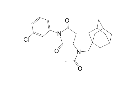 N-Adamantan-1-ylmethyl-N-[1-(3-chloro-phenyl)-2,5-dioxo-pyrrolidin-3-yl]-acetamide