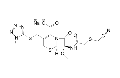 (6R,7S)-7-{2-[(cyanomethyl)thio]acetamido}-7-methoxy-3-{[(1-methyl-1H-tetrazol-5-yl)thio]methyl}-8-oxo-5-thia-1-azabicyclo[4.2.0]oct-2-ene-2-carboxylic acid, sodium salt
