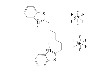 Hexane-1,6-bis-(3-methyl-benzothiazol-3-ium) hexafluorophosphate salt