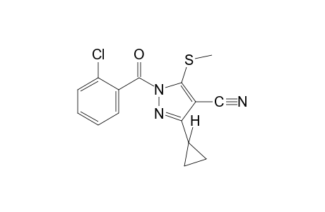 1-(o-chlorobenzoyl)-3-cyclopropyl-5-(methylthio)pyrazole-4-carbonitrile