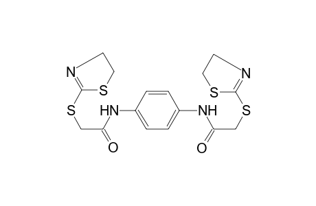 2-(2-Thiazolin-2-ylthio)-N-[4-[[2-(2-thiazolin-2-ylthio)acetyl]amino]phenyl]acetamide