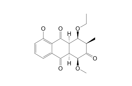 (1SR,4SR,4aRS,9aSR)-4-Ethoxy-5-hydroxy-1-methoxy-3-methyl-2-oxo-3,4,4a,9a-tetrahydro-1H-9,10-anthraquinone