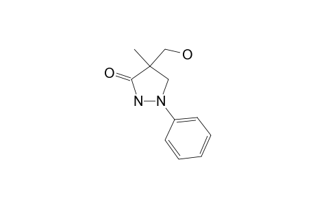 4-(hydroxymethyl)-4-methyl-1-phenylpyrazolidin-3-one