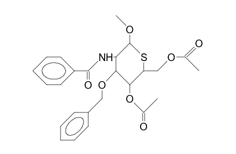 Methyl-4,6-di-O-acetyl-2-benzamido-3-O-benzyl-2-deoxy-5-thio.alpha.-D-glucopyranoside