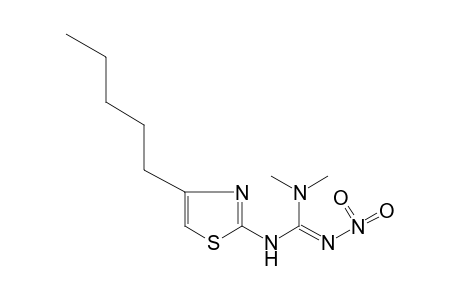 1,1-dimethyl-2-nitro-3-(4-pentyl-2-thiazolyl)guanidine