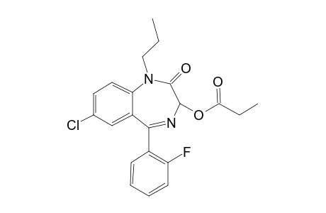 N-Desalkyl-N-propyl-3-hydroxyflurazepam, propionate