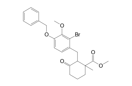 2-(2-Bromo-4-benzyloxy-3-methoxybenzyl)-1-methyl-3-oxocyclohexancarboxylic acid methyl ester isomer