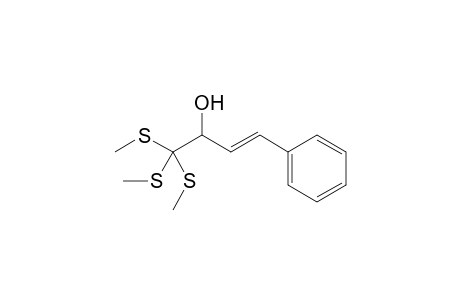 (E)-1,1,1-tris(methylsulfanyl)-4-phenyl-but-3-en-2-ol