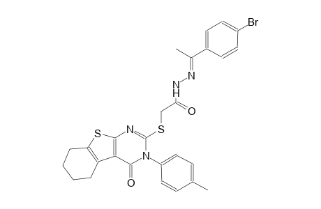 N'-[(E)-1-(4-bromophenyl)ethylidene]-2-{[3-(4-methylphenyl)-4-oxo-3,4,5,6,7,8-hexahydro[1]benzothieno[2,3-d]pyrimidin-2-yl]sulfanyl}acetohydrazide