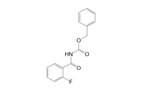 (o-fluorobenzoyl)carbamic acid, benzyl ester