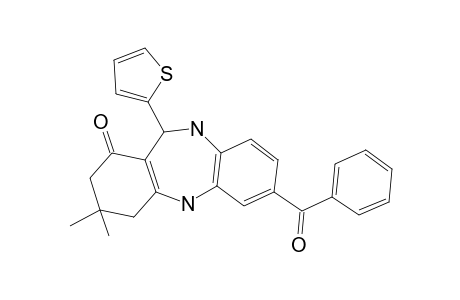 7-Benzoyl-3,3-dimethyl-11-(2-thienyl)-2,3,4,5,10,11-hexahydro-1H-dibenzo[b,e][1,4]diazepin-1-one