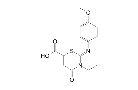 (2Z)-3-ethyl-2-[(4-methoxyphenyl)imino]-4-oxotetrahydro-2H-1,3-thiazine-6-carboxylic acid