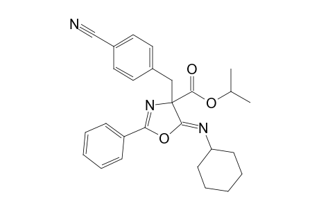 Isopropyl (5Z)-5-(cyclohexylimino)-4-(4-cyanobenzyl)-2-phenyl-4,5-dihydro-1,3-oxazole-4-carboxylate