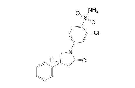 2-chloro-4-(2-oxo-4-phenyl-1-pyrrolidinyl)benzenesulfonamide