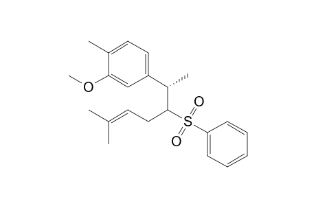 2-Methoxy-1-methyl-4-((2S)-6-methyl-3-(phenylsulfonyl)hept-5-en-2-yl)benzene disomer