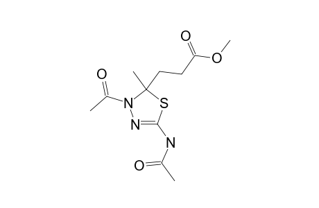 2-acetamino-4-acetyl-5-methyl-deltasquare-1,3,4-thiadiazolium-5-propionic acid, methyl ester