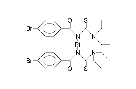 cis-Bis(N-<4-bromo-benzoyl>-N',N'-diethyl-thiourea)-platinum(ii) complex