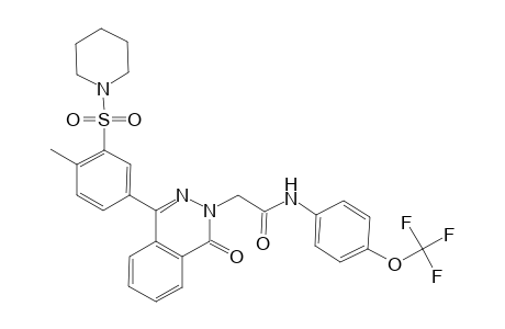 2-[1-keto-4-(4-methyl-3-piperidinosulfonyl-phenyl)phthalazin-2-yl]-N-[4-(trifluoromethoxy)phenyl]acetamide